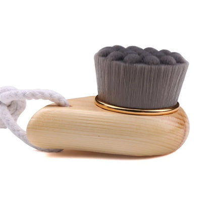 1pc Wooden Handle Face Cleansing Brush