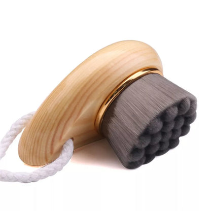 1pc Wooden Handle Face Cleansing Brush